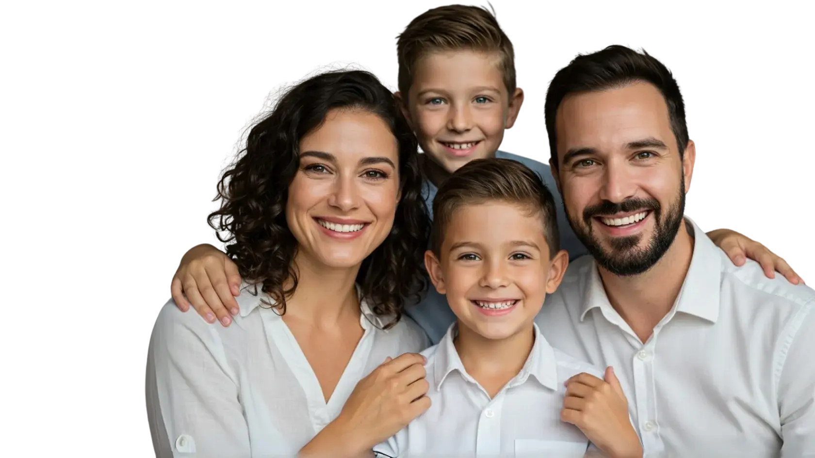 Smiling family at Pear Tree Dental