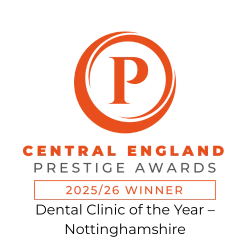 Award badge recognising Pear Tree Dental as Nottingham's best dental clinic